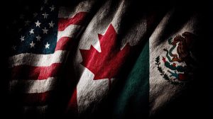 Canada USA and Mexico Flags