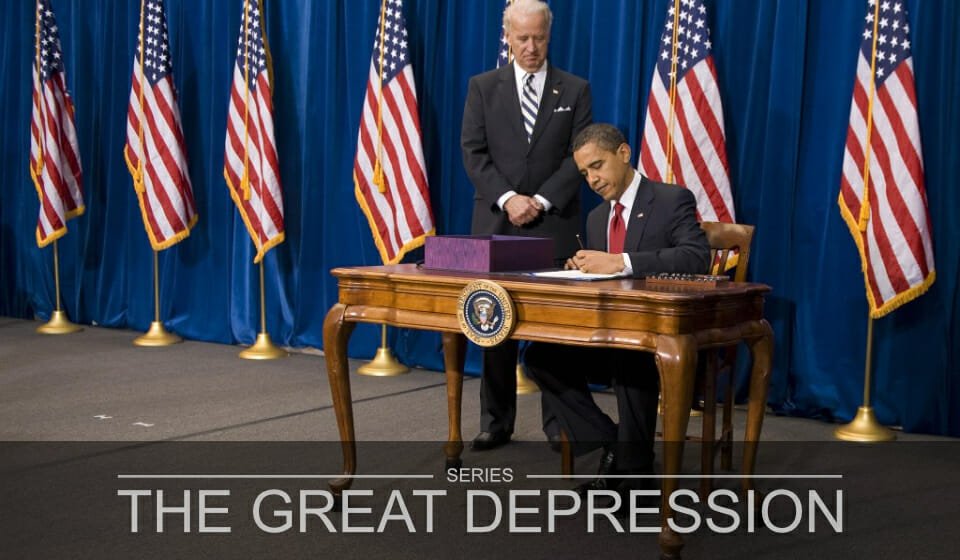 Obama Signs the American Recovery and Reinvestment Act